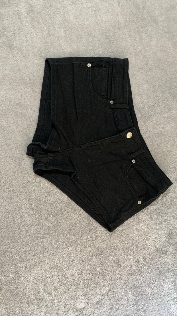 Siyah Kadın MiniŞort - Görsel 4