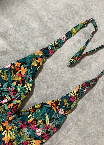 Bohem Çok Renkli Çiçekli Kadın Mayo - Görsel 2