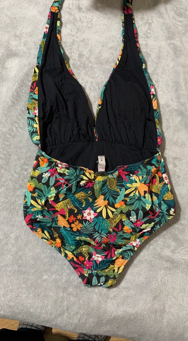 Bohem Çok Renkli Çiçekli Kadın Mayo - Görsel 3