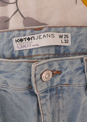 Koto Kelebek Nakışlı Kadın Kot Pantolon - Görsel 3