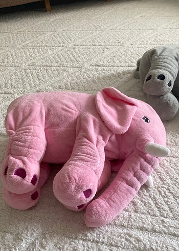 Pembe peluş fil oyuncak - Görsel 2