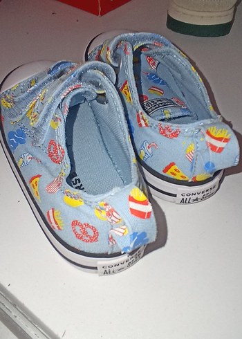 25 Beden Çocuklar için Renkli Converse Velcro Spor Ayakkabı