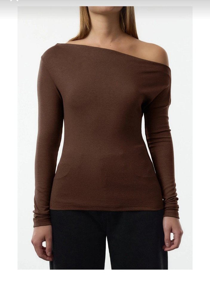 bluz kayik yaka - Görsel 2