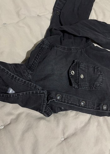 7 Yaş Beden siyah Renk Siyah erkek çocuk Midi Boy Denim Jean ve kot gömlek