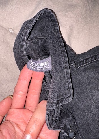 LC Waikiki Siyah erkek çocuk Midi Boy Denim Jean ve kot gömlek