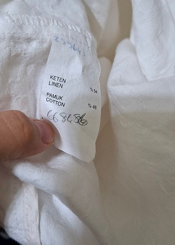 kendinden desenli beyaz kadın pantolon - Görsel 5