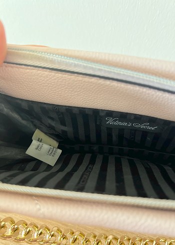 Victoria s Secret Pembe Deri Zincir Detaylı Kadın Portföy Cüzdan