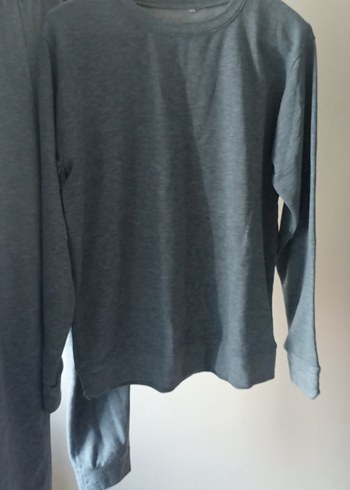 Gri Erkek Uzun Kollu Rahat Pijama Takımı - Görsel 2