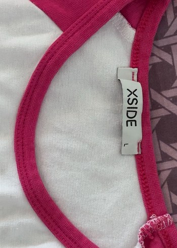 l Beden Pembe Baskılı Kısa Kollu Tişört