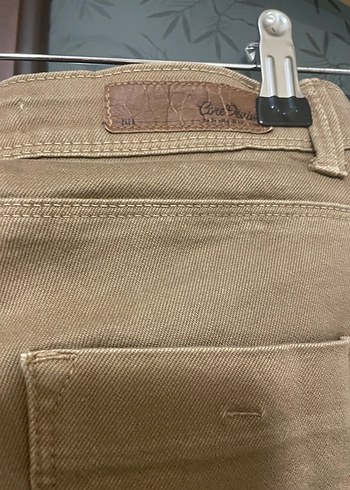 xs Beden Bej Kadın kot Pantolon Midi Boy