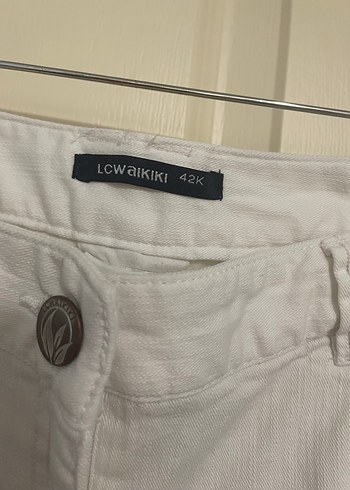 LC Waikiki Beyaz Kadın Kot Normal Boy Pantolon