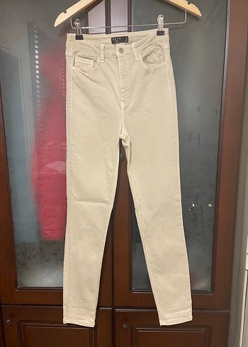 oxxo Bej Midi Kadın Kot Pantolon