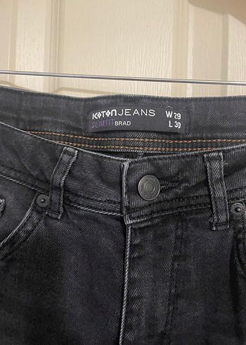 29 Beden Siyah erkek Slim Fit Midi Kot Pantolon