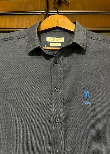 Gri Uzun Kollu Denim Erkek Gömlek - Görsel 3