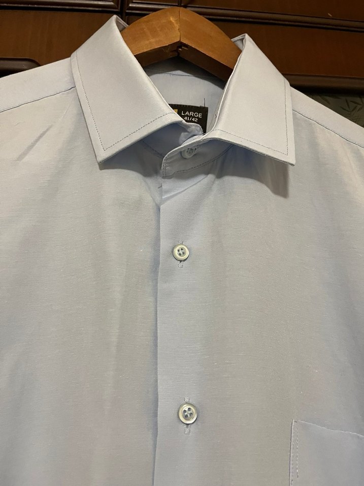 BENTİNİ Erkek gök mavisi  Regular Fit Uzun Kollu Gömlek - Görsel 3