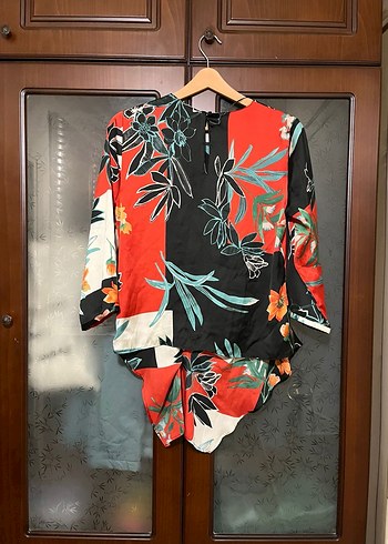 Çiçek Desenli Bohem Kadın bluz - Görsel 2