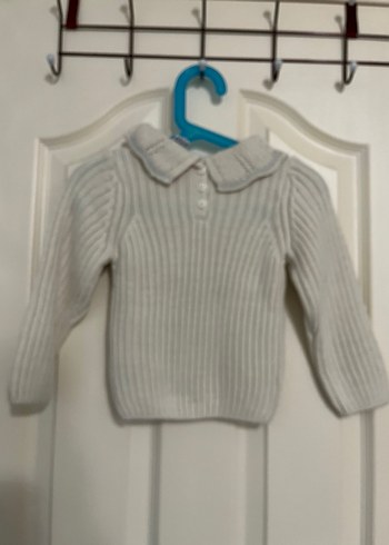 Kız Çocuk Gri Triko Uzun Kollu Kazak - Görsel 2