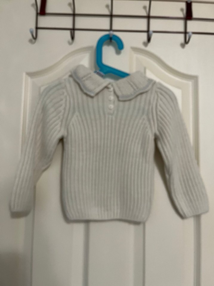 Kız Çocuk Gri Triko Uzun Kollu Kazak - Görsel 2