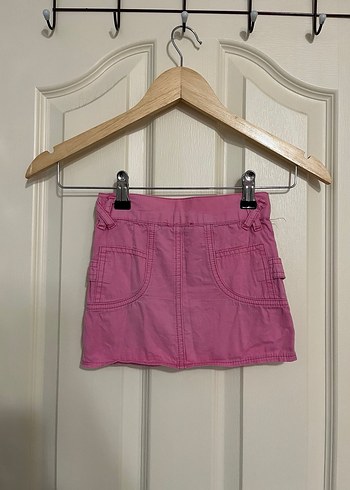 Pembe Düğmeli Kız Denim Etek - Görsel 2