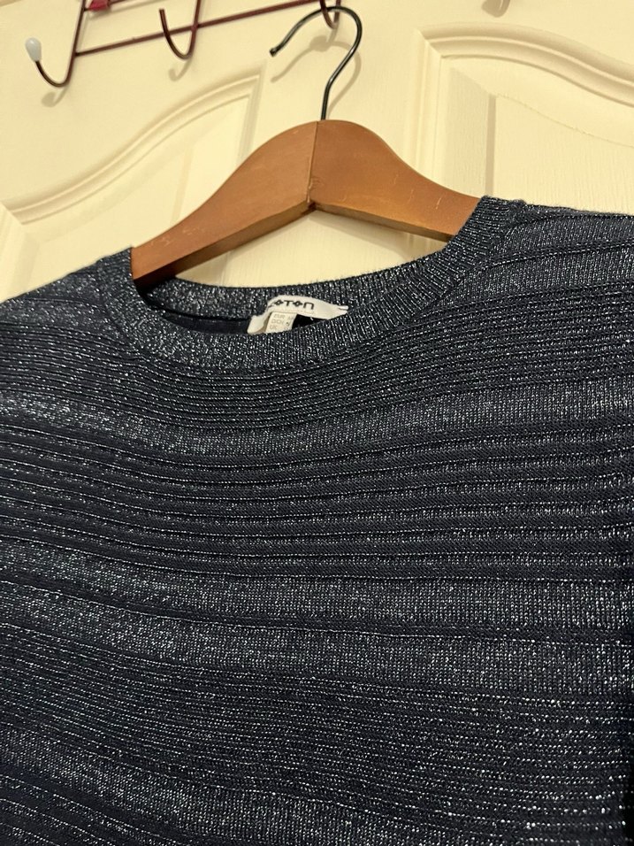 Lacivert Triko Midi Elbise - Görsel 3