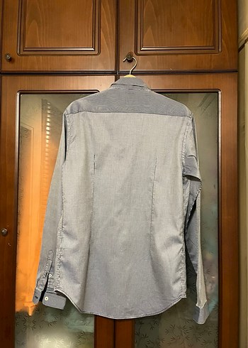 Zara Man Erkek Çizgili Kısa Kollu Gömlek - Görsel 3