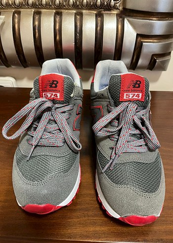 40 Beden Gri Kadın Spor Ayakkabı Velcro Detaylı
