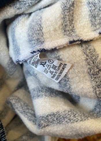 Diğer Çizgili Kapüşonlu Rahat Sweatshirt