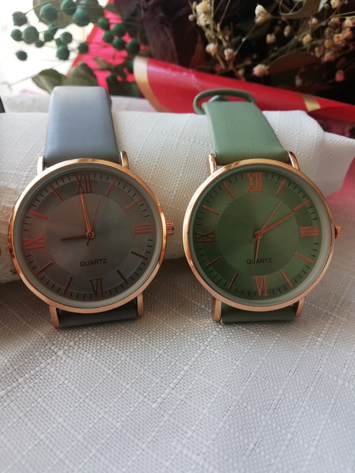 Bucklelı Haki Kadın Kol Saati - Görsel 3