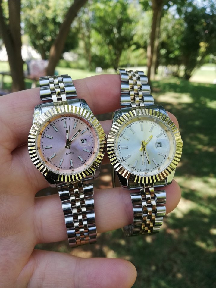 Renkli Kemerli Pembe Kadın Kol Saati - Görsel 2