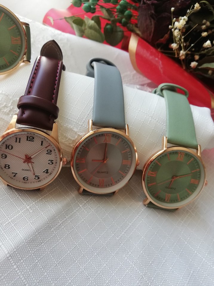 Bordo Parlak Bohem Kadın Saati - Görsel 2