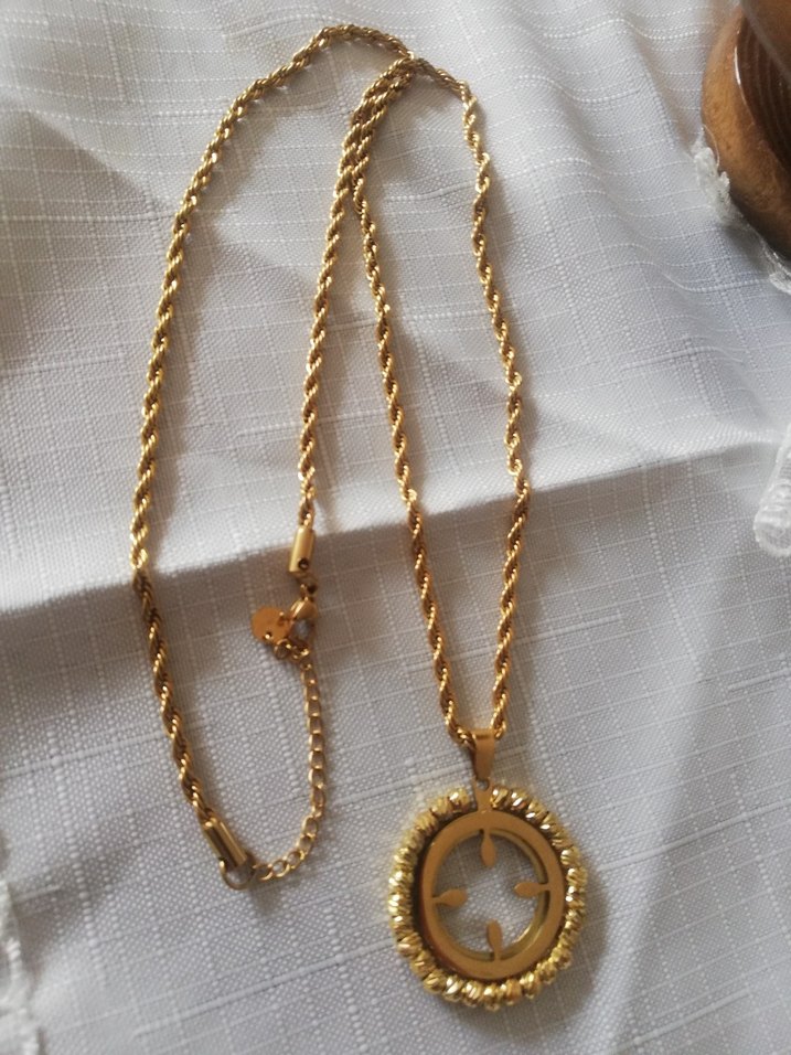 Uzun Zincir Detaylı Altın Renkli Bohem Kolye - Görsel 2