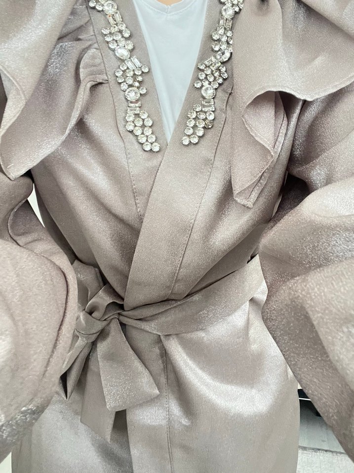 Uzun Kadın Ceket takım - Görsel 5