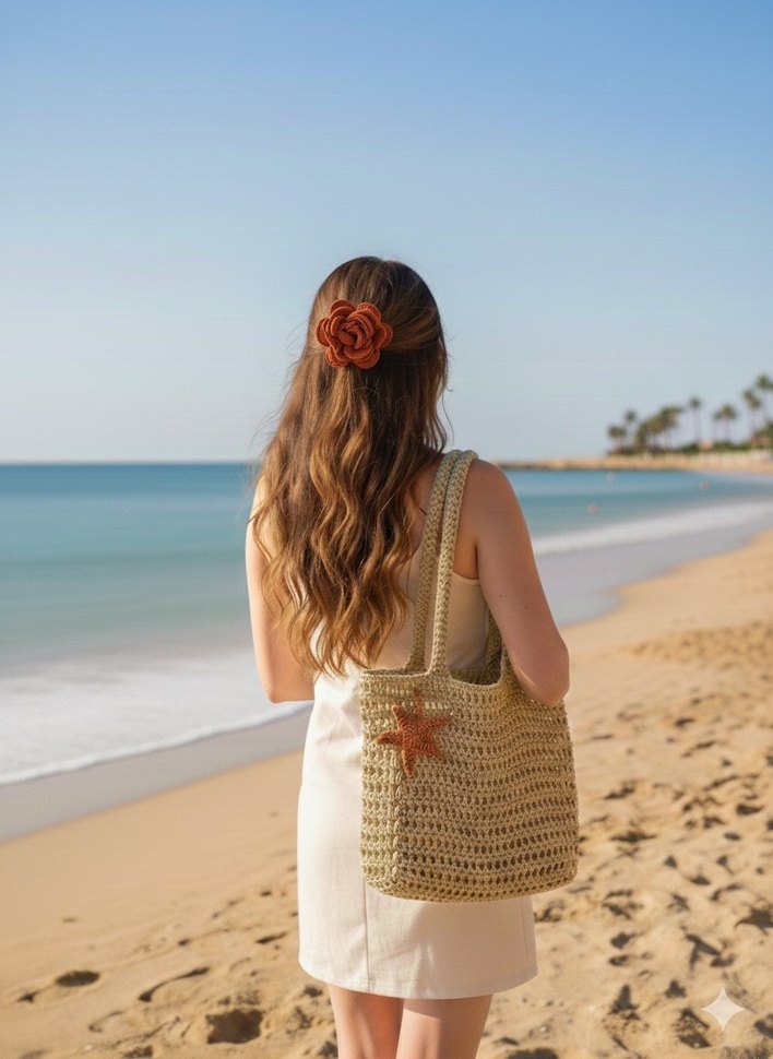 Bohem Örgü Kadın Çanta - Görsel 2