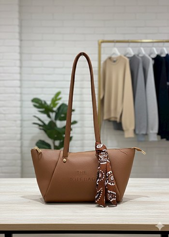 Kahverengi Deri Kadın Omuz Çantası - Görsel 3