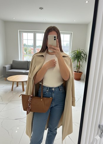 Kahverengi Deri Kadın Omuz Çantası - Görsel 4