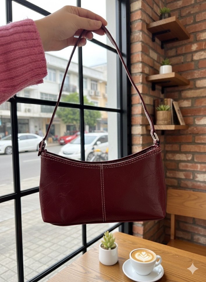 Klasik Şıklık Deri Kadın Çanta - Görsel 5