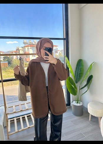Kahverengi Midi Kadın Kaban - Görsel 3