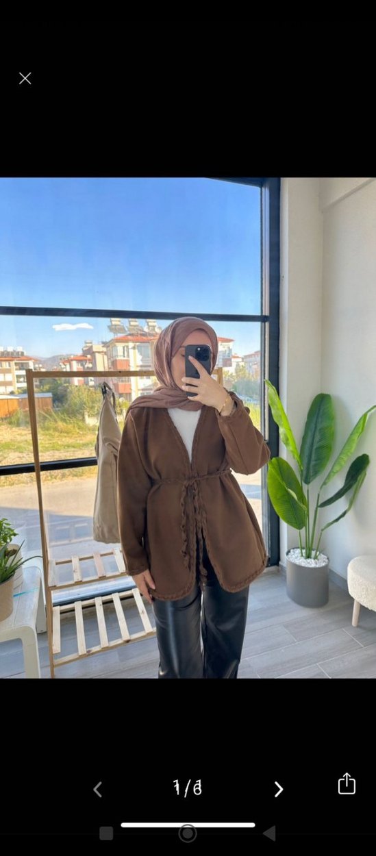 Kahverengi Midi Kadın Kaban - Görsel 4