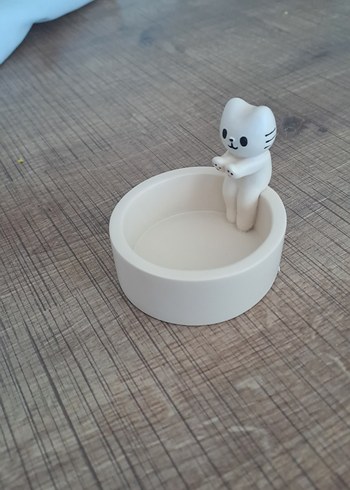 Beden Sevimli Kedi Figürlü Mumluk