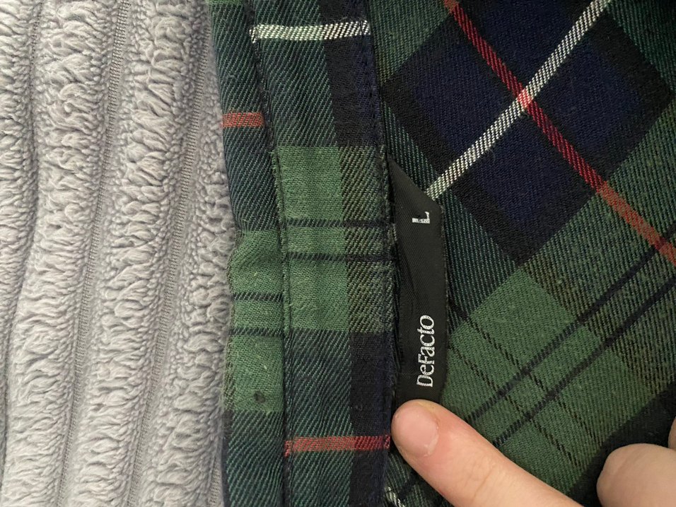 Kadın Yeşil Kareli Düğmeli Gömlek - Görsel 3