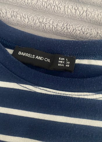 Çizgili Kısa Kollu Kadın Tişört - Görsel 2