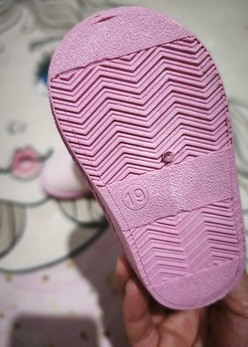 Pembe Kız Çocuk Sıcak Terlikler Tokalı - Görsel 3