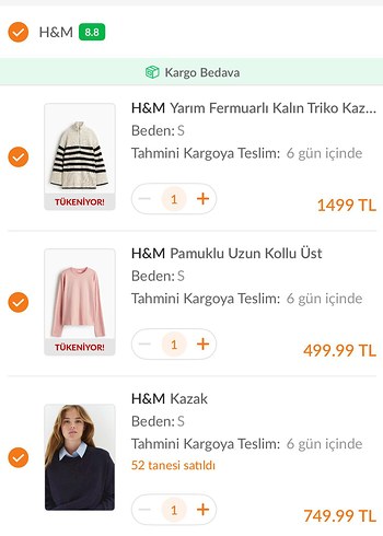 H&M Pamuklu Baskılı Salaş Kadın Üst