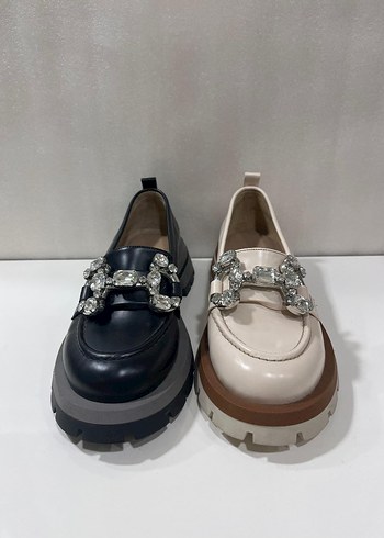 Tokalı Platform Topuklu Kadın Loafer
