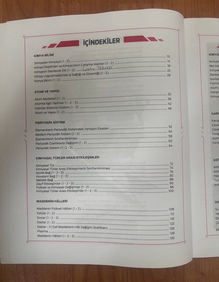 TYT Kimya Soru Bankası - Kültür Kurs Merkezi - Görsel 2