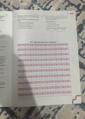 TYT 100 Soruda Biyoloji, Tarih, Coğrafya, Kimya, Fizik - Görsel 6