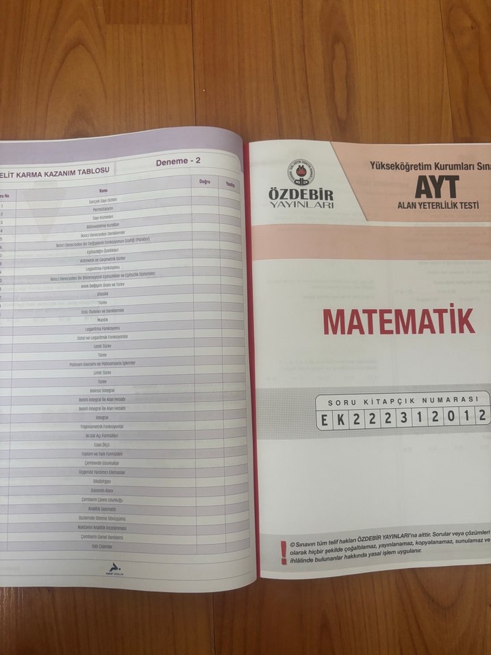 Ayt mat deneme - Görsel 2