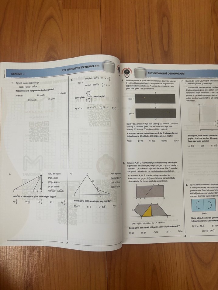 Deneme Deposu 15 TYT-15 AYT Geometri Denemeleri - Görsel 3