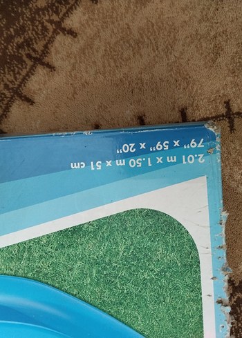 Renkli Mavi Çocuk Şişme Havuzu 2.01x1.50x0.51 m - Görsel 2