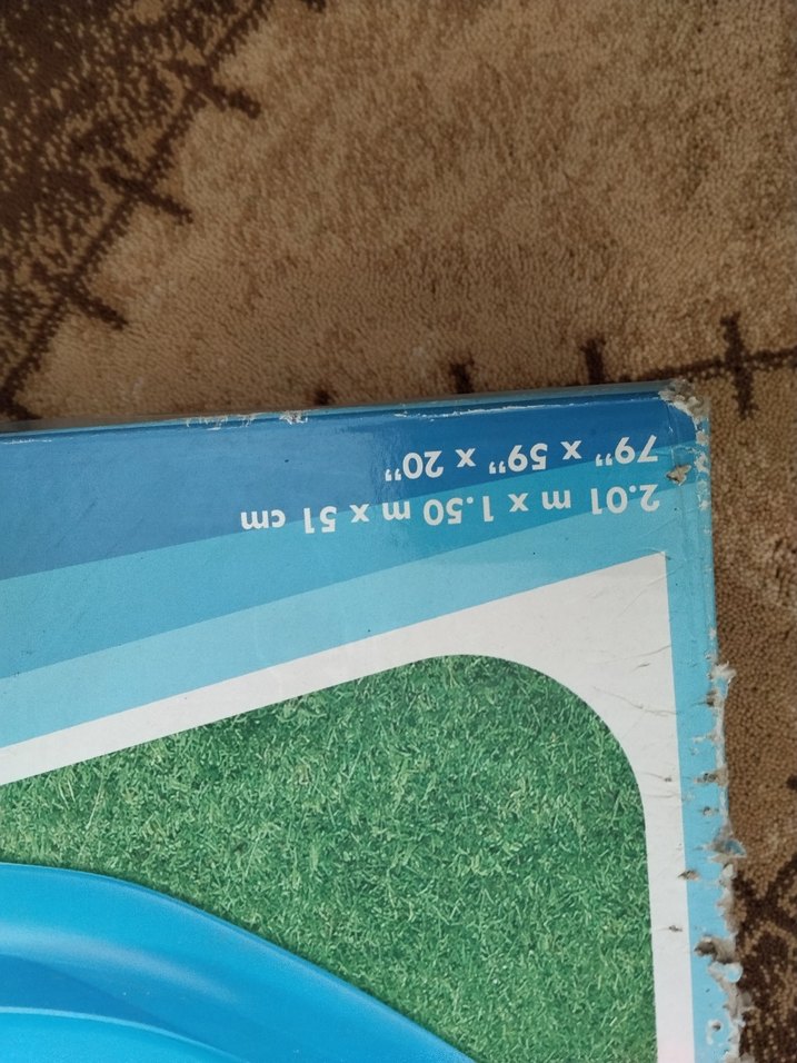 Renkli Mavi Çocuk Şişme Havuzu 2.01x1.50x0.51 m - Görsel 2